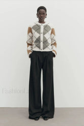 Diamond Knit College Cardigan