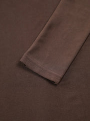 Draped Turtleneck Low Trendy Waist Twist Long Dress Dresses