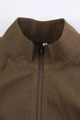 Utility Belted Zip Pocket Jacket