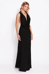 Hooded Deep V Backless Bodycon Dress