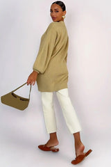 Solid Color Relaxed Knit Cardigan