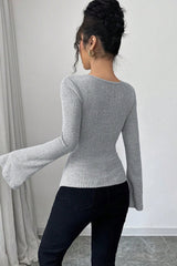 Bodycon Off-Shoulder Knit Top