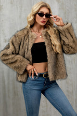 Plush Short Fur Open Cardigan Coat coats