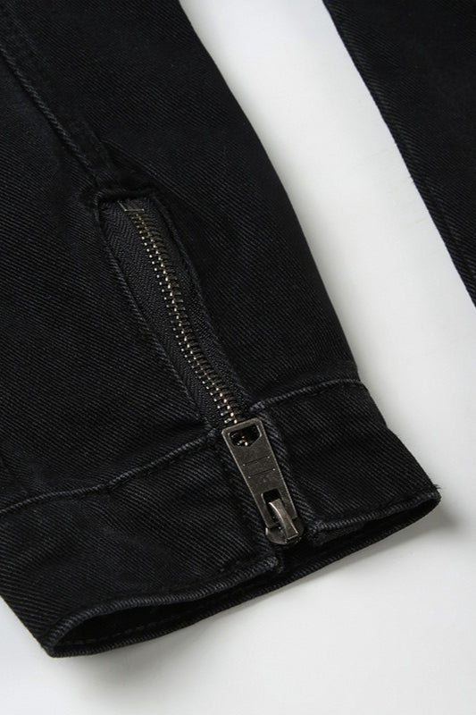 Vintage Black Denim Trucker Jacket