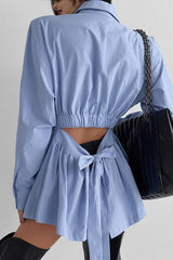 Elegant Cotton Tie Blouse