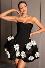 Floral Applique Ball Gown Dress