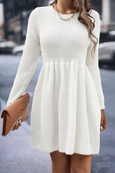 Loose Fit Knit Sweater Dress