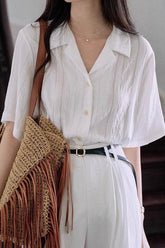 Cuban Collar Relaxed Fit Blouse