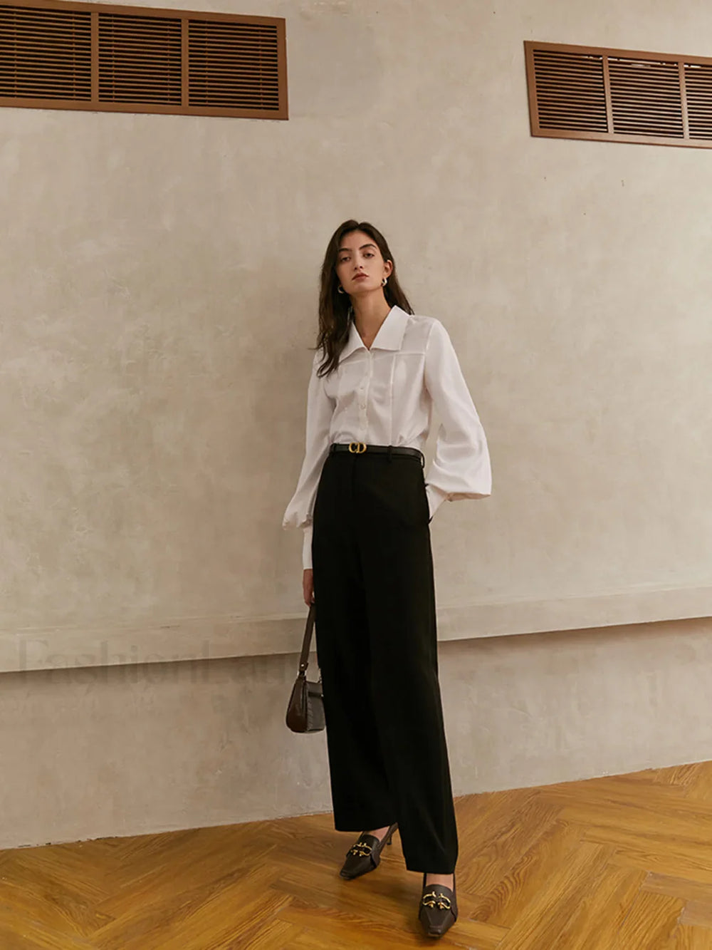 Elegant Collar Button Trendy Down Solid Shirt Shirts