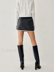 Embroidered Trim Graceful Mini Skirt Skirts