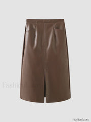 Eternity Nightshade Graceful PU Leather Skirt Skirts