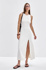 Elegant Knit Sleeveless Sweater Dress