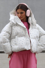 Chic Printed Puffy Puffer Jacket