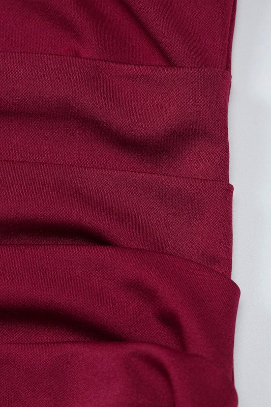 Sheer Sleeve Bustier Gown Formal Dress