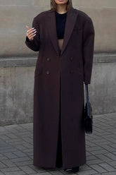 Blazer Lapel Long Jacket Style Overcoat