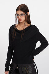 Cowl Neck Chic Fitted Knit Top