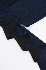 Glitter Strapless Sash Mini Dress