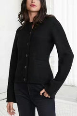 Soft Plush Relaxed Cardigan S / Black