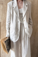 Casual Tencel Linen Suit Blazer