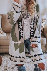 Printed Long Sleeve Wool Sweater