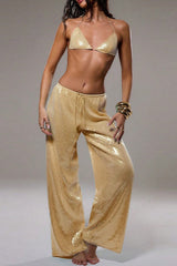 Oversize Sequin Loose Versatile Office Pants