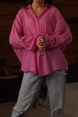 Solid Lightweight Long Sleeve Blouse