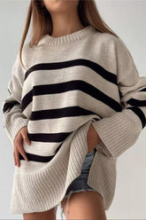 Striped Oversized Knit Sweater