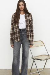 Vintage Plaid Relaxed Fit Blouse