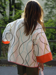 Fantasy World Double Trendy Sided Patchwork Coat Winter Coats