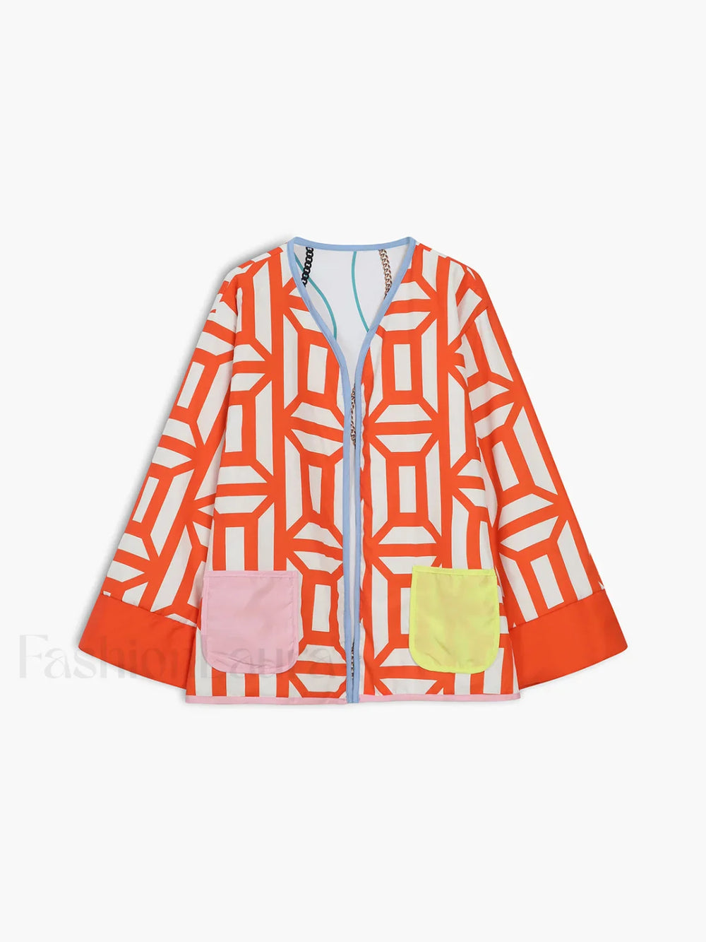 Fantasy World Double Trendy Sided Patchwork Coat Winter Coats