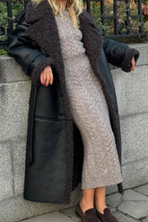 Shearling Lined Belted Overcoat