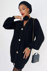 Solid Color Relaxed Knit Cardigan