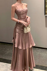 Chiffon Spaghetti Strap Maxi Dress