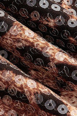 Sparkling Sequin Leopard Bodycon Mini Skirt