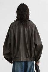 Oversized Moto Leather Jacket