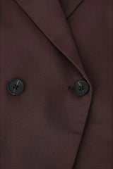 High-Waisted Button Blazer