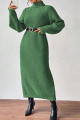 Turtleneck Pullover Sweater Dress
