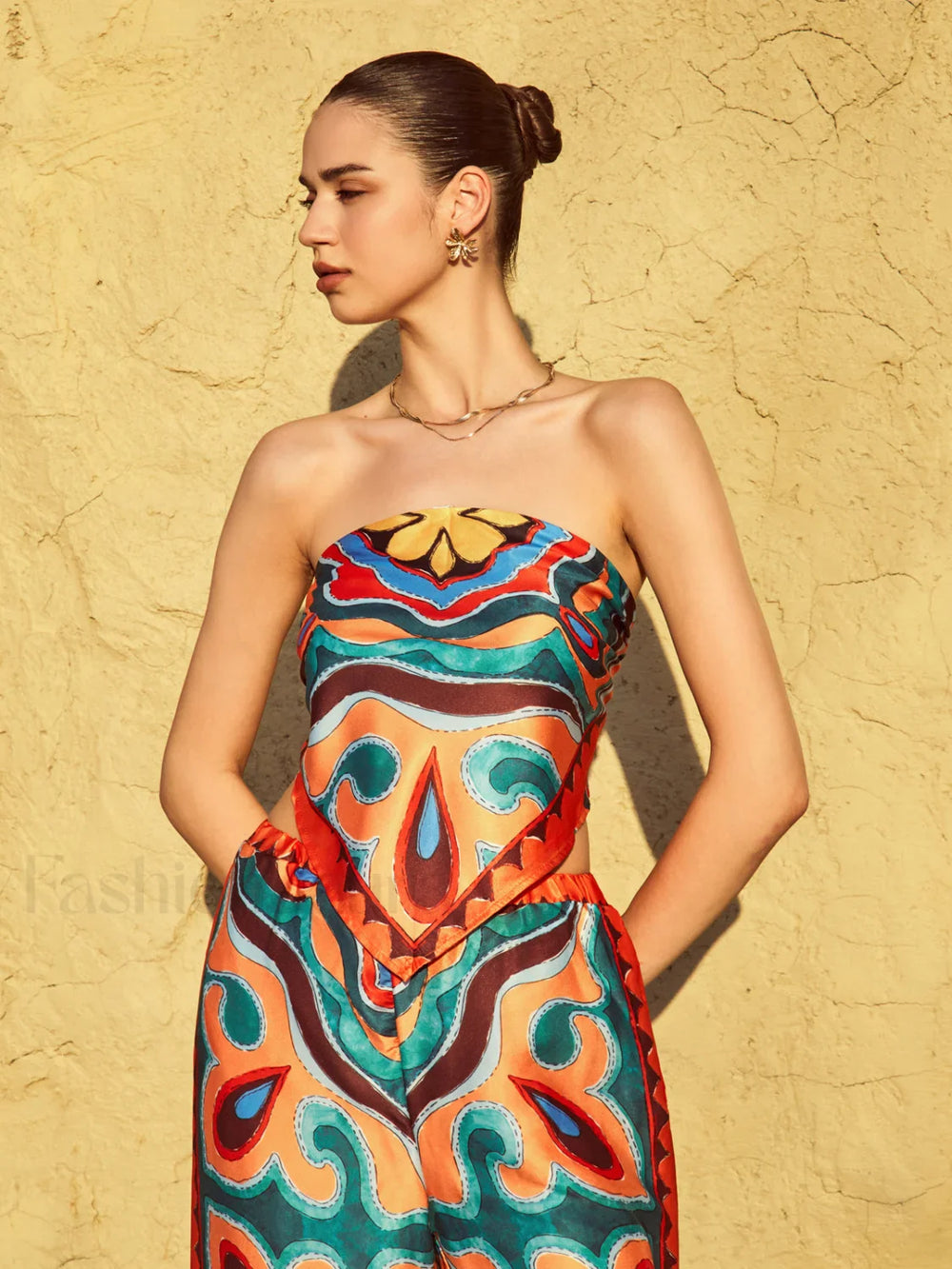 Flaming Passions Graceful Back Tie Top Orange / XS Tank Tops & Camis