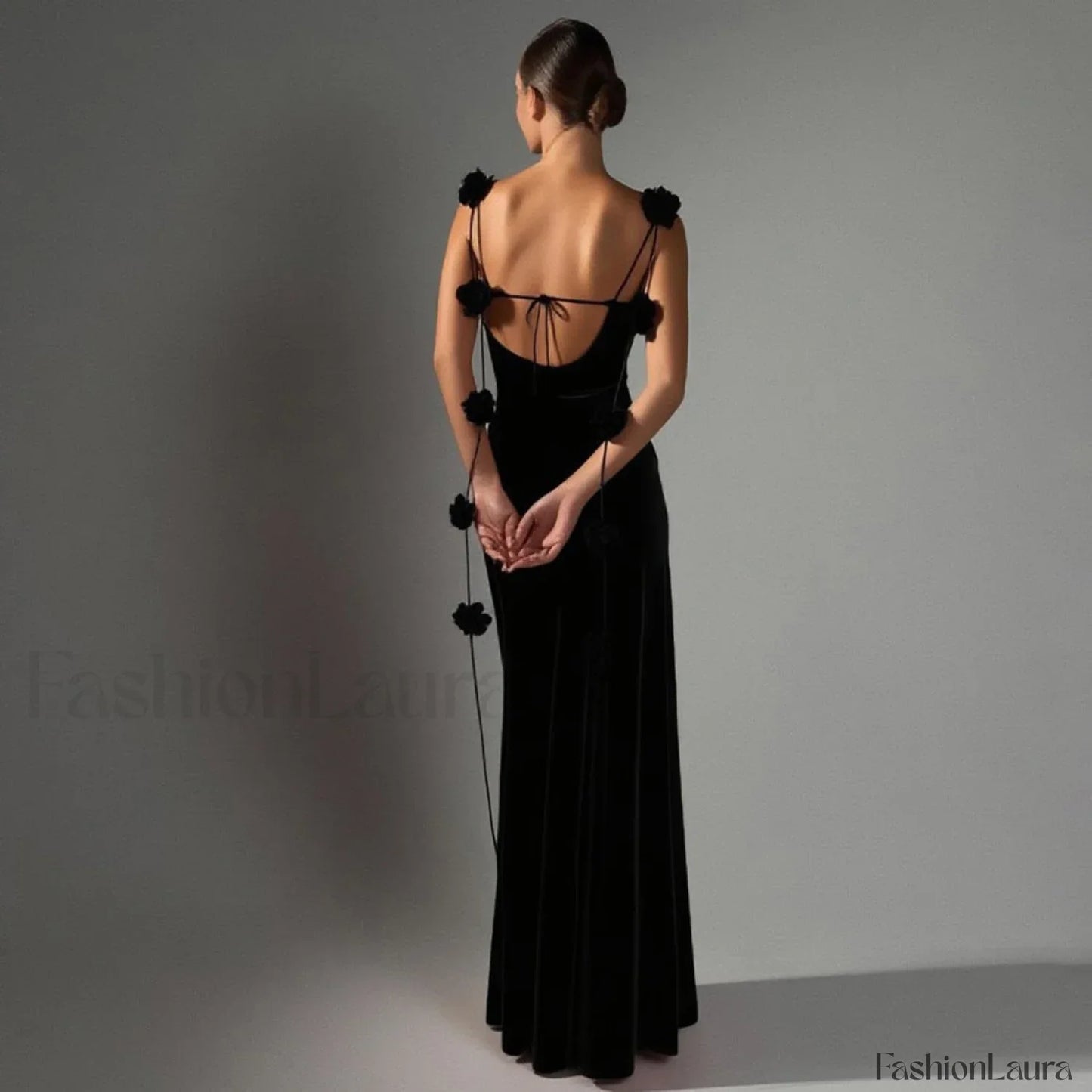 Floral Strappy Backless Slim Fit Hip Wrap Maxi Dress