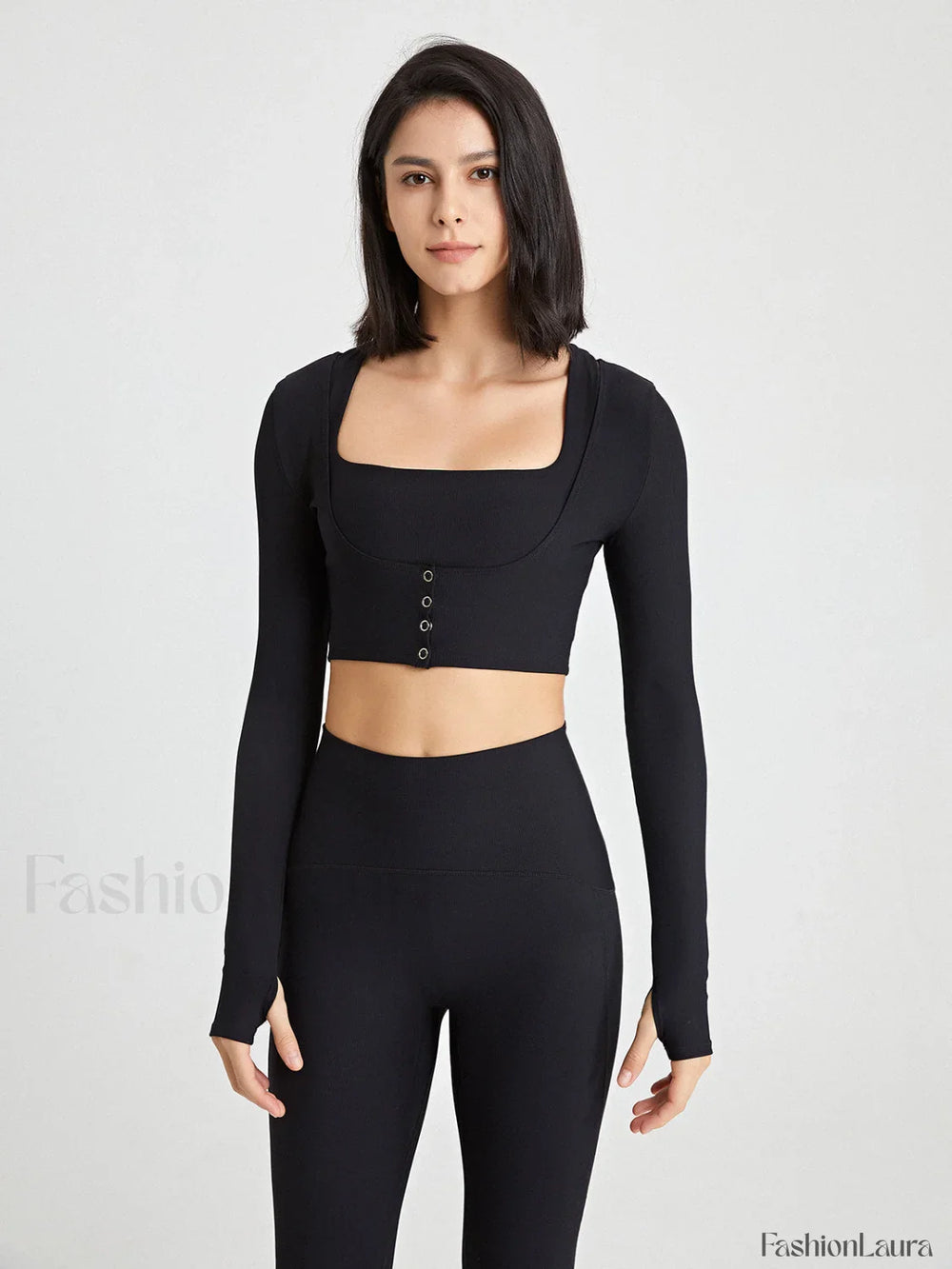 Front Charming Button Bolero Black / S T Shirts