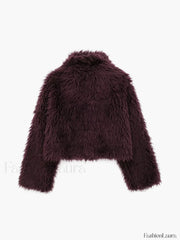 Fuzzy Faux Graceful Fur Short Coat Women Faux Fur Coats