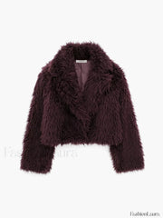Fuzzy Faux Graceful Fur Short Coat Women Faux Fur Coats