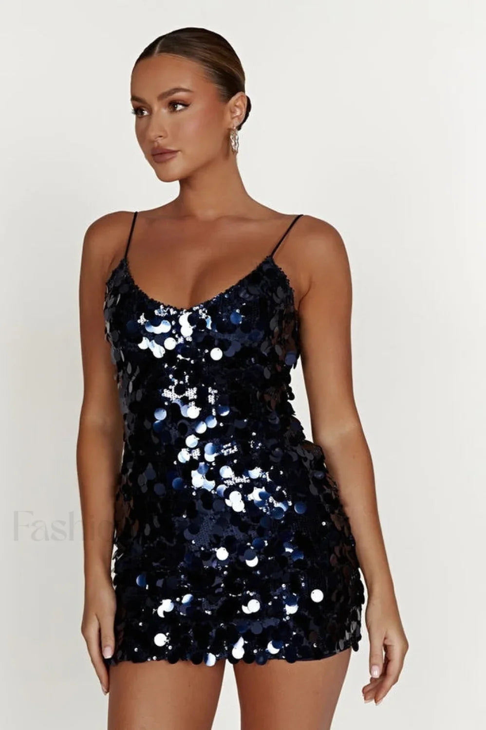 Giselle Disc Stylish Sequin Mini Dress Party Dresses L