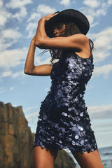 Giselle Disc Stylish Sequin Mini Dress Party Dresses L