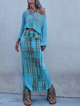 Gothic Print Pencil Maxi Skirt