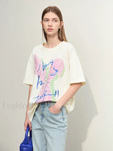 Graphic Drop Sleeve T Shirt