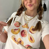 Graphic Vintage Cottagecore T Shirt WHITE / S