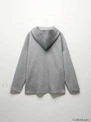 Half Zip Graceful Double Pockets Hoodie Sweatshirts