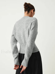 Half Zip Graceful Fuzzy Sweater Sweaters L