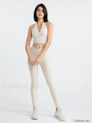 Halter Cropped Graceful Tank Top Tank Tops & Camis